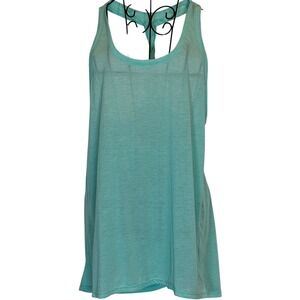 NWT GapFit Women's Teal Racerback Tank Top Breathe Air Athletic Workout Size M